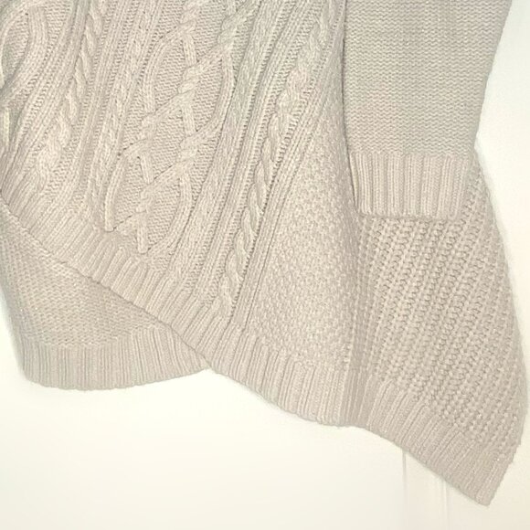 Simply Vera Vera Wang Cable Ribbed Vera Mink Heather Sweater Woman: Size 1X - Picture 2 of 13